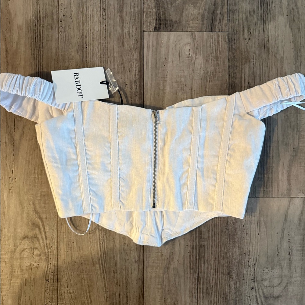 Bardot White Strapless sigma corset top nwt size 4 (small) - Picture 4 of 5